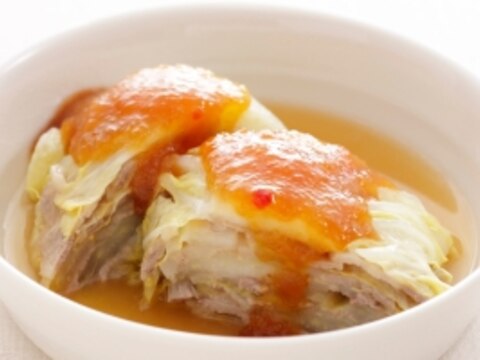 豚肉と白菜のレンジ蒸し